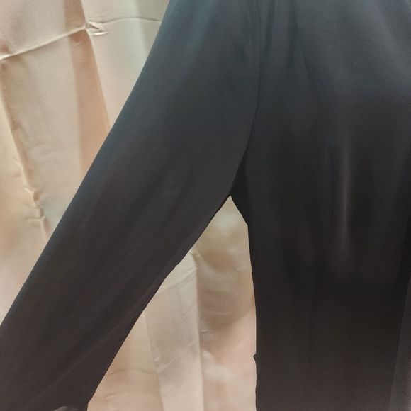 CALVIN KLEIN Black Flowy Open Front Dress Jacket Size XL - Picture 8 of 9